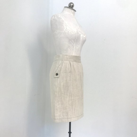 Jenni Kayne Silk Linen Pencil Skirt - Picture 8 of 11